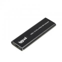 iggual Caja externa USB-C 3.1 SSD M.2 NVMe y SATA 2