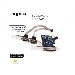 approx! PCIE1P2S tarjeta 2 Serie/1 Paralelo PCI-E 2