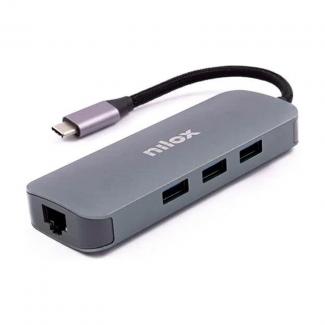 Nilox Hub Type-C 3xUSB 2xHDMI VGA USB-C RJ45 2