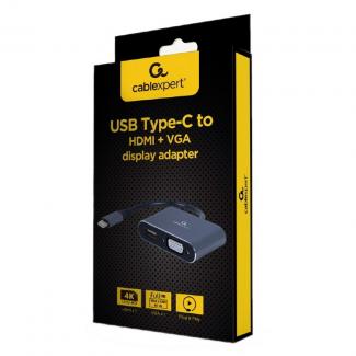 Gembird Adaptador USB Type-C a HDMI /VGA Gris 2