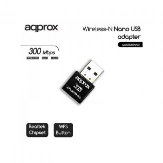 approx APPUSB300NAV2 Tarjeta Red WiFi N300 Nano US 2