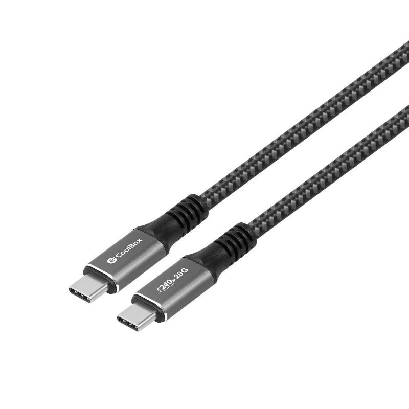 Coolbox Cable USB-C>USB-C 240W 20GBPS CARGA+DATOS