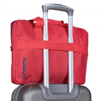 MONRAY Maletín Portátil 15,6"  Bolsillo Ext. Rojo 2