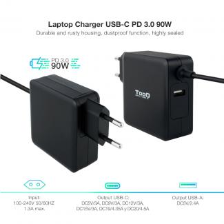 Tooq Cargador portátil conector USB-C 90W 2