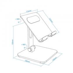 Tooq  Soporte mesa Tablet hasta 13"