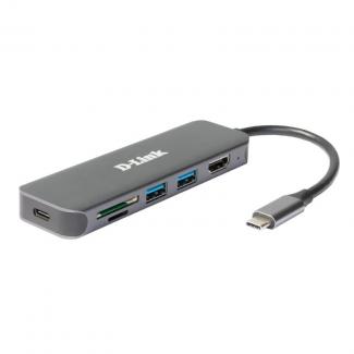 D-Link DUB-2327 6-in-1 USB-C Hub HDMI/CR/PD 2