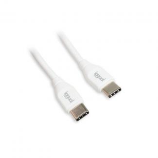 iggual Cable USB-C/USB-C 100 cm blanco Q3.0 3A 2