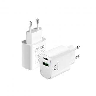 EWENT Cargador rapido Q3 20w Usb-C y Usb-A 2