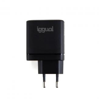 iggual Cargador rápido USB PD tipo C 45W GaN 2