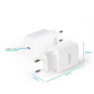 Tooq Cargador pared USB-C PD3.0 20W Blanco 2