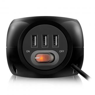 EWENT EW3938 Regleta Cubo 3 tomas Shucko + 3 USB 2