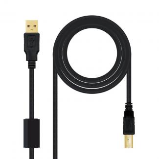 Nanocable Cable USB 2.0 Impresora  Ferrita 5 M