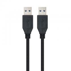 Nanocable Cable USB 3.0, tipo A/M-A/M, Negro, 1m