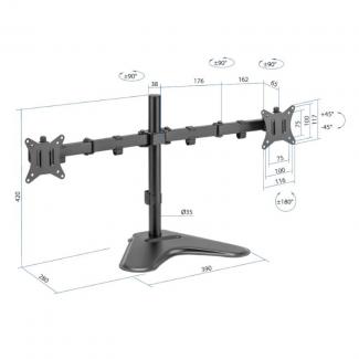 iggual SSM02 Soporte sobremesa 2 monitores 13"-32" 2