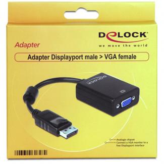 Delock Adapt. Displayport  Macho/VGA Hembra Negro 2