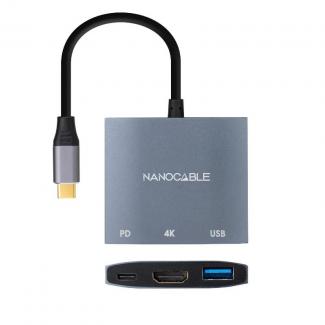 Nanocable Conversor USB-C a HDMI/USB3.0/PD 15 cm 2