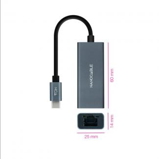 Nanocable Conversor USB-C Ethernet Gigabit 2