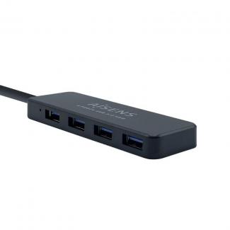 Aisens Hub USB 3.0 tipo A/M-4xtipo A/H negro 30cm 2