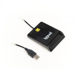 iggual Lector DNI SIP tarjetas ID USB 2.0 negro