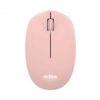 Nilox Ratón Wireless, 1000 DPI, 3 botones, Rosa