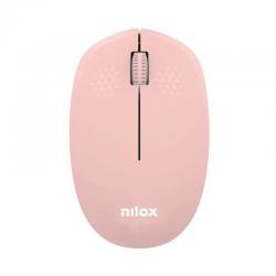 Nilox Ratón Wireless, 1000 DPI, 3 botones, Rosa