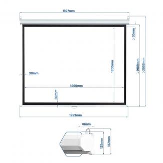 iggual Pantalla manual 4:3 100" 180x180 cm 2