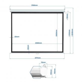 iggual Pantalla manual 4:3 112" 200x200 cm 2