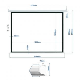 iggual Pantalla eléctrica 4:3 112" 200x200 cm 2