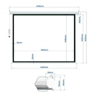 iggual Pantalla eléctrica 16:9 84" 184x104 cm 2