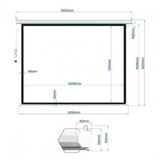 iggual Pantalla eléctrica 16:9 92" 203x114 cm 2