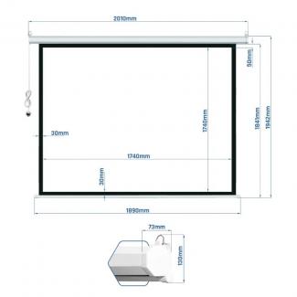 iggual Pantalla eléctrica 4:3 100" 180x180 cm 2