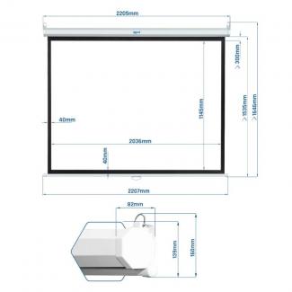 iggual Pantalla manual 16:9 92" 203x114 cm 2