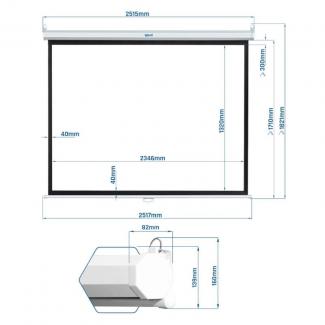 iggual Pantalla manual 16:9 106" 234x131 cm 2