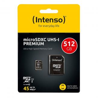 Intenso 3423493 Micro SD UHS-I Premium 512G c/adap 2